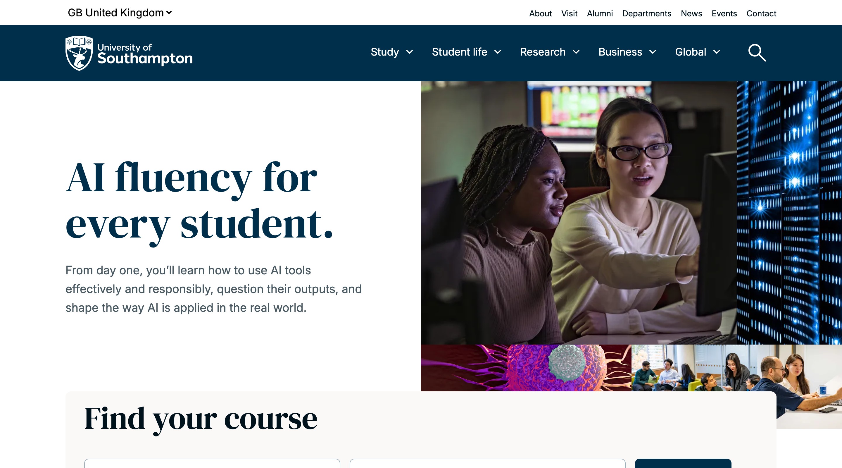 University Of Southampton website