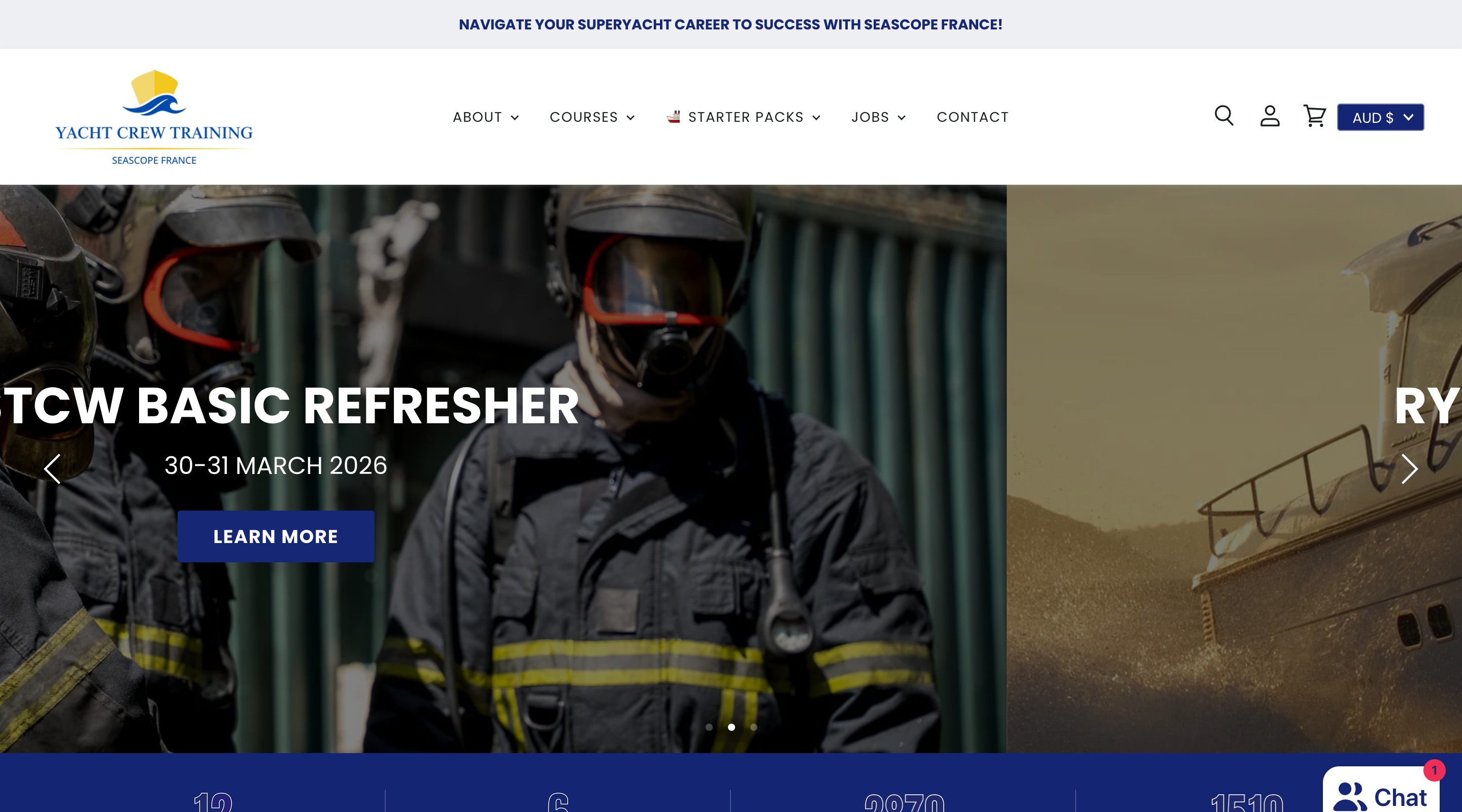Seascope Maritime Training (Antibes) website